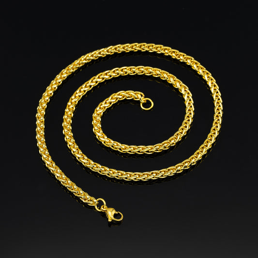 5mm Herringbone Chain Necklace - Gold 20CM