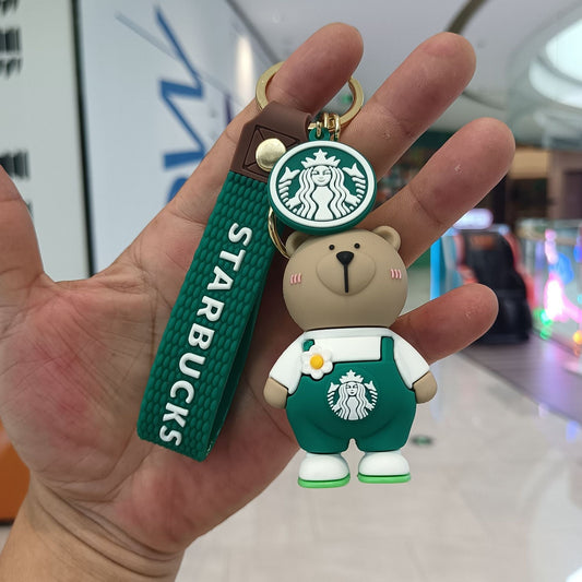 Starbucks Teddy Bear Keychain