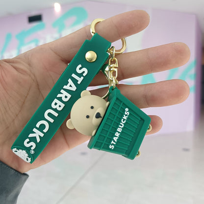 Starbucks Teddy Bear Keychain