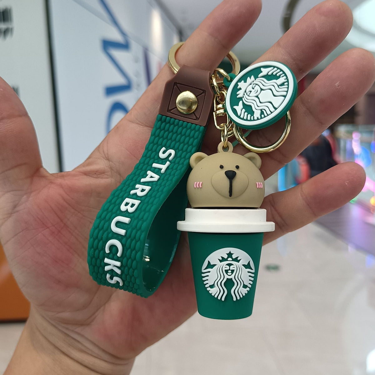 Starbucks Teddy Bear Keychain