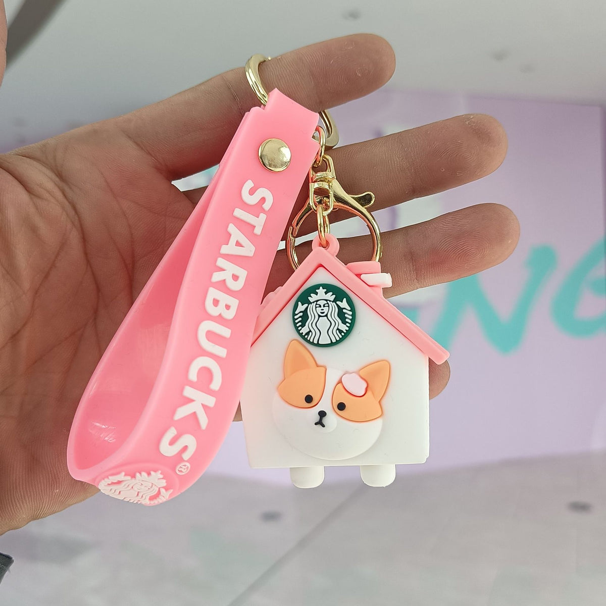 Starbucks Teddy Bear Keychain