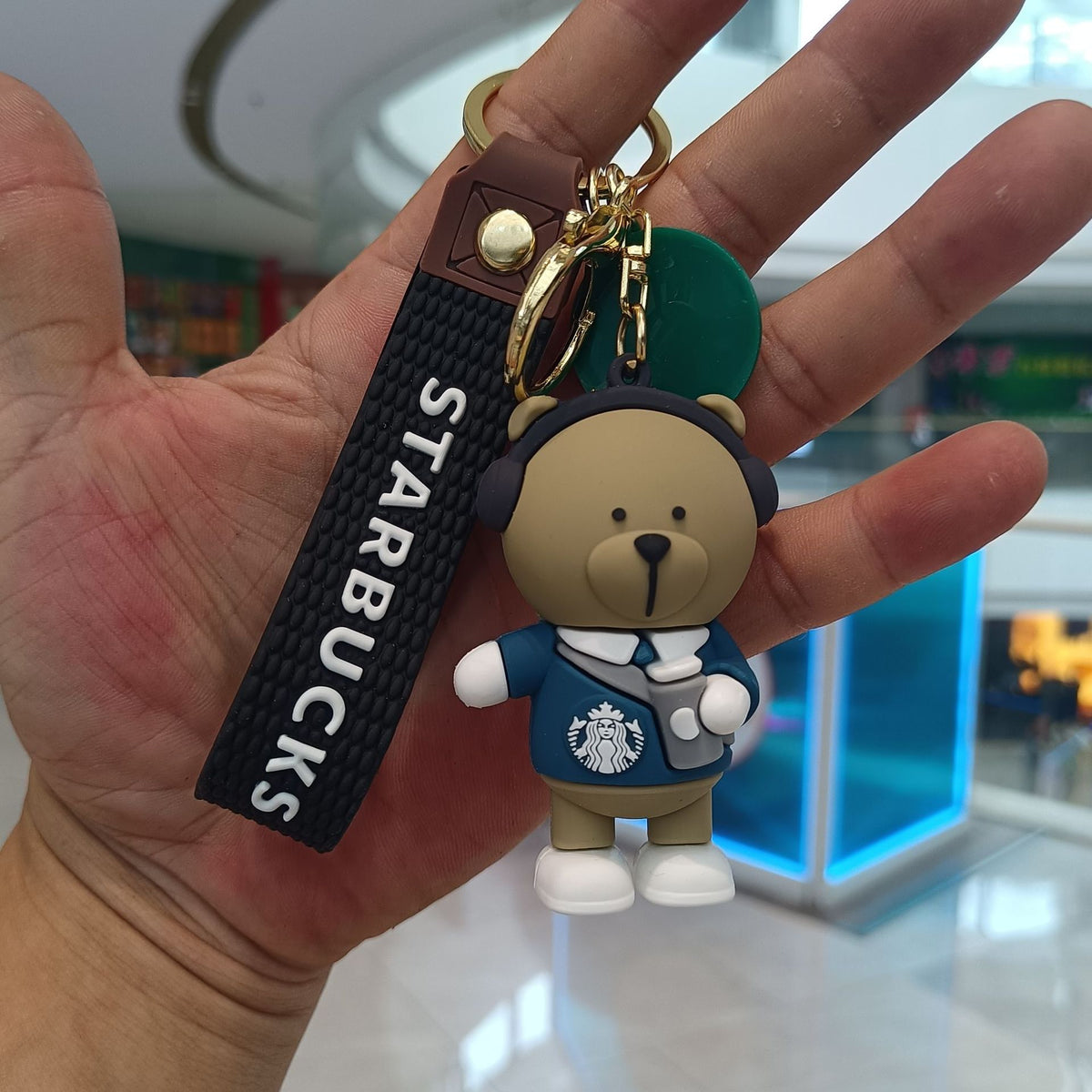 Starbucks Teddy Bear Keychain
