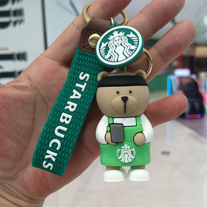 Starbucks Teddy Bear Keychain