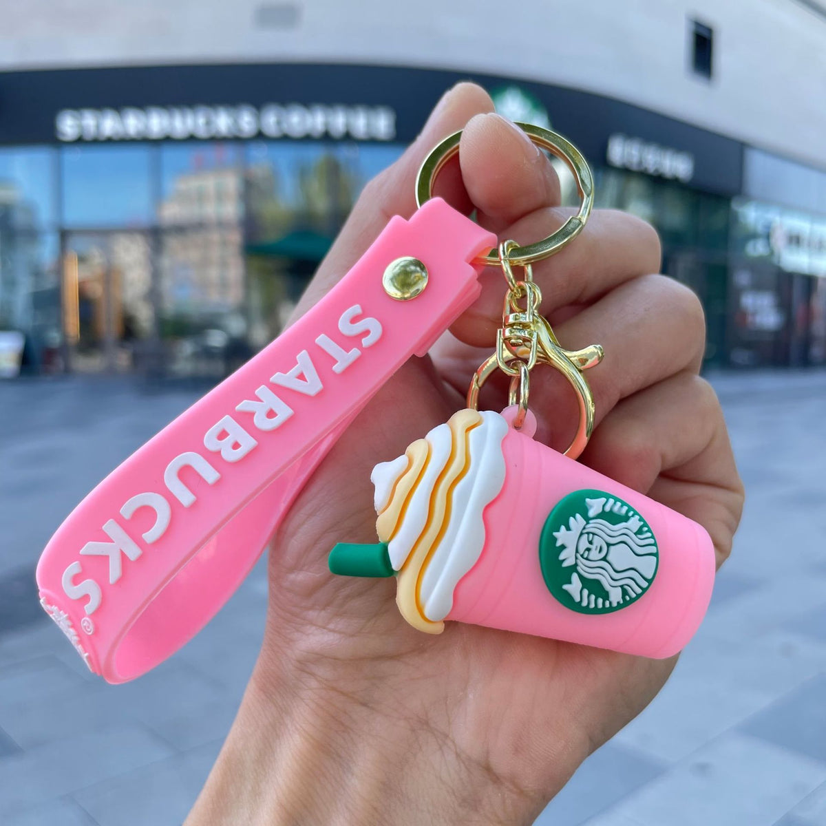 Starbucks Teddy Bear Keychain