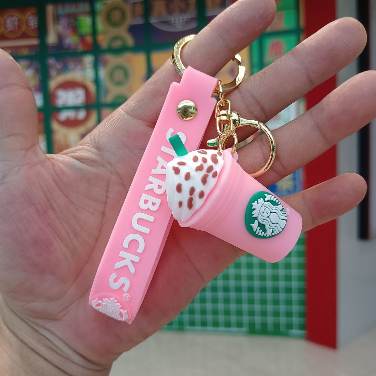 Starbucks Teddy Bear Keychain