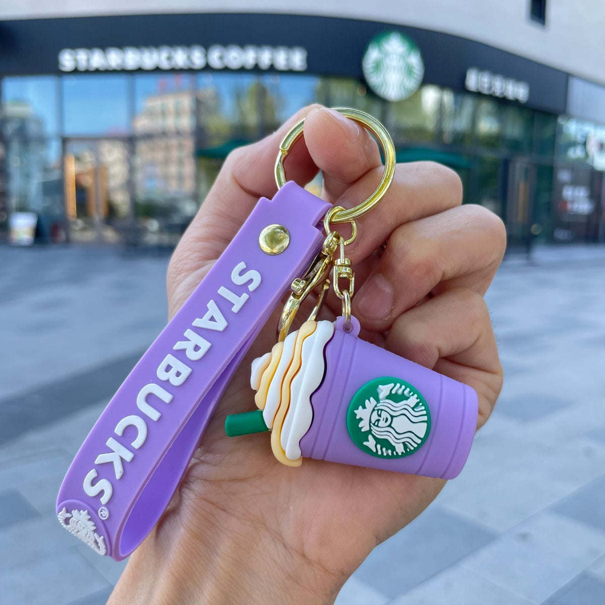 Starbucks Teddy Bear Keychain