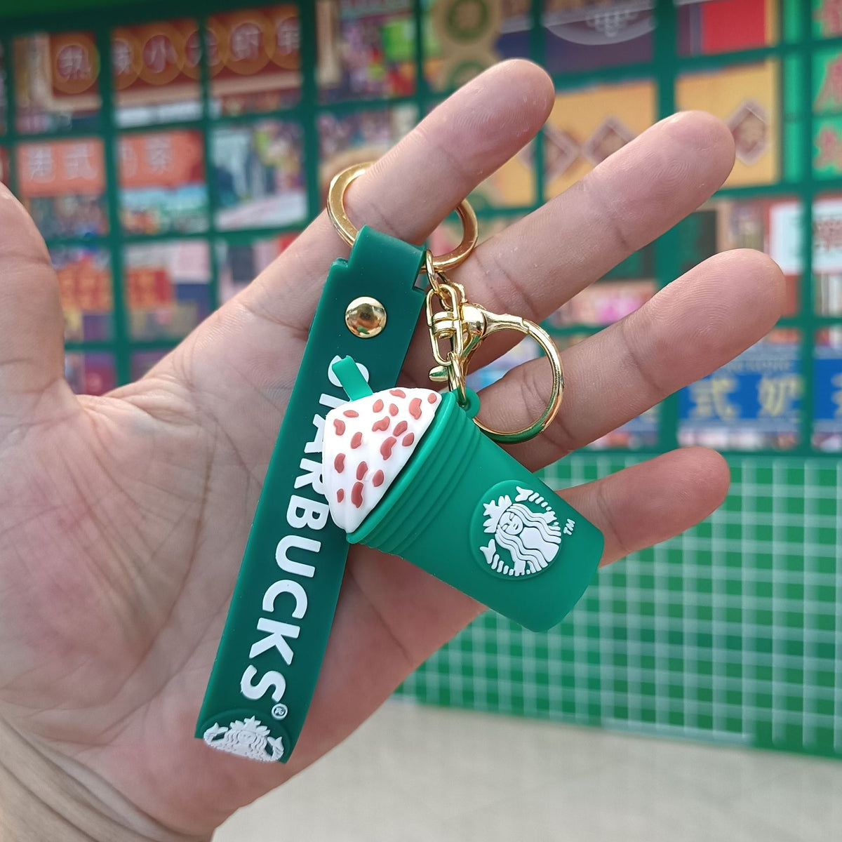 Starbucks Teddy Bear Keychain