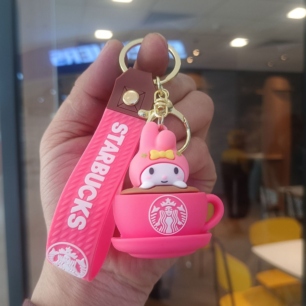 Starbucks Teddy Bear Keychain