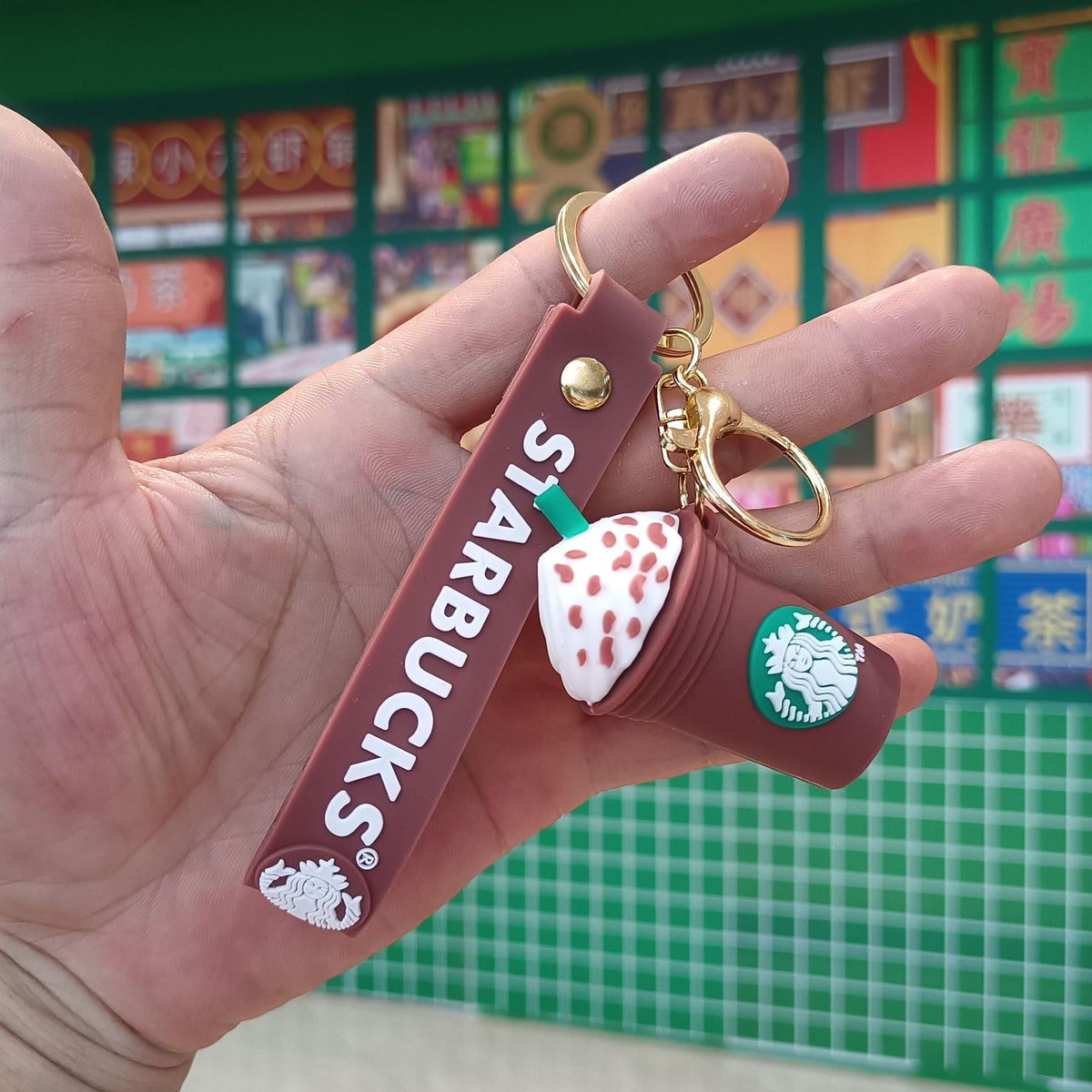 Starbucks Teddy Bear Keychain