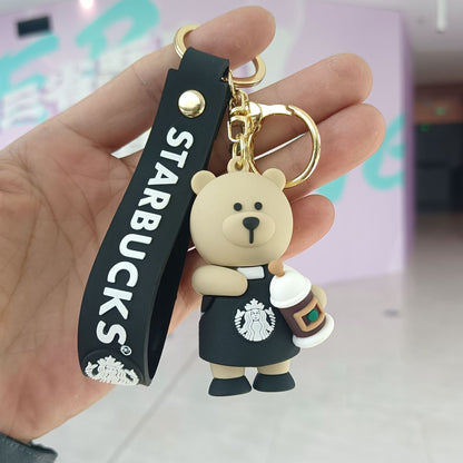 Starbucks Teddy Bear Keychain