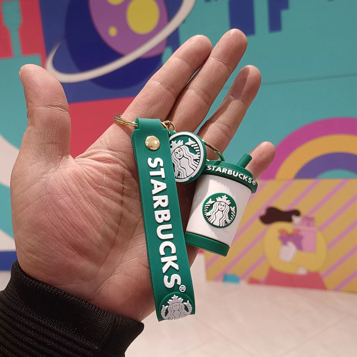 Starbucks Teddy Bear Keychain