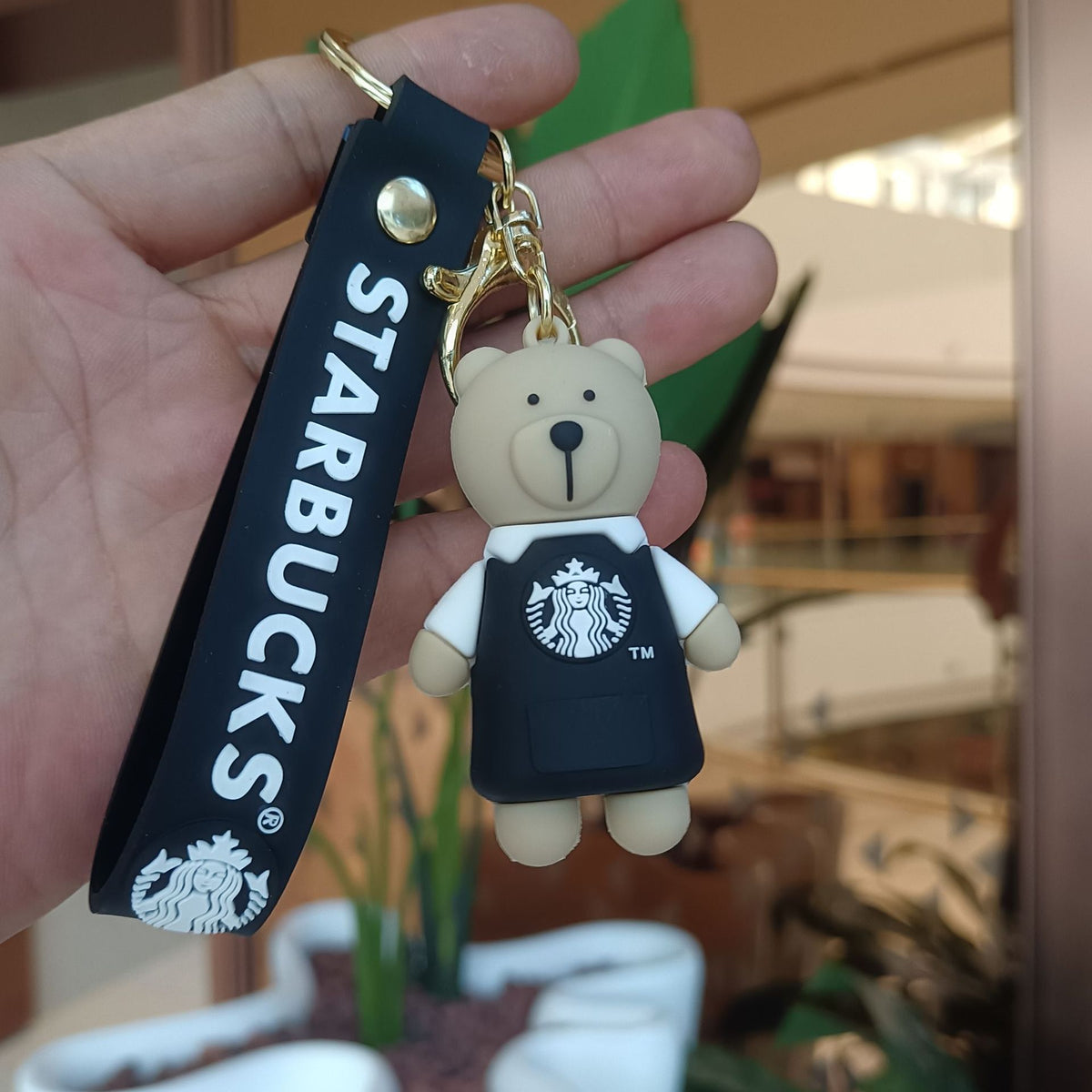 Starbucks Teddy Bear Keychain