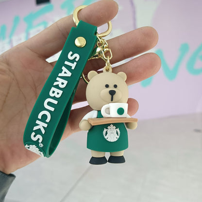 Starbucks Teddy Bear Keychain