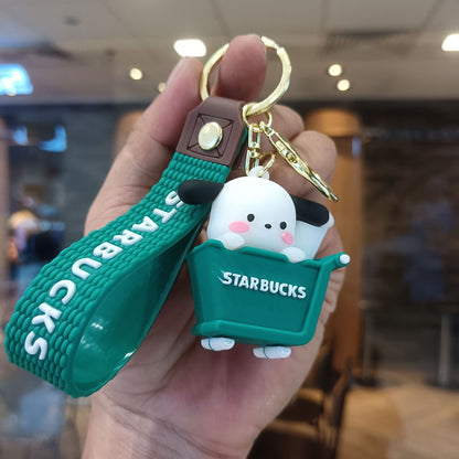 Starbucks Teddy Bear Keychain