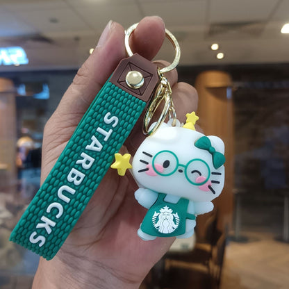Starbucks Teddy Bear Keychain