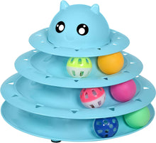 Load image into Gallery viewer, Cat Toy Roller 3-Level Turntable Cat Toys Balls with Six Colorful Balls Interactive Kitten Fun Mental Physical Exercise Puzzle Kitten Toys
