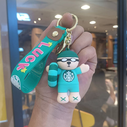 Starbucks Teddy Bear Keychain