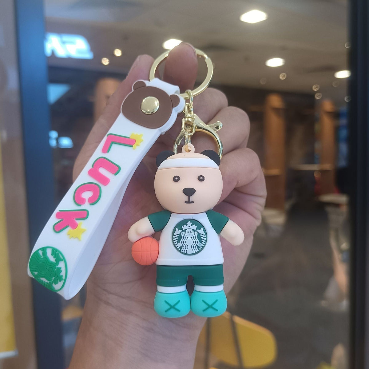 Starbucks Teddy Bear Keychain
