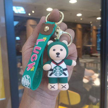 Starbucks Teddy Bear Keychain