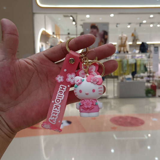 Pink Sakura Sanrio Cinnamoroll Figurine Keychain