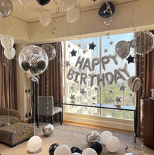 Load image into Gallery viewer, Silver Happy Birthday Balloons Banner,16 Inch Mylar Foil Letters Sign,Reusable Balloons for Women, Men, Boys &amp; Girls Birthday Decorations Party Supplies
