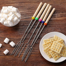 Load image into Gallery viewer, Extendable Stainless Steel Roasting Sticks, 5 Pack, 32&quot; - For S&#39;mores, Hot Dogs, Campfires and Fire Pits
