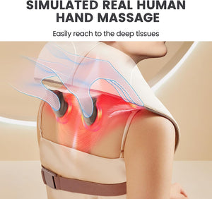 Mini Neck Massager, Shiatsu Back Neck Massager with Heat, Electric Shoulder & Cervical Massager, Massage Pillow for Neck, Back, Shoulder, Deep Tissues Massage at Home for Muscle Pain Relief