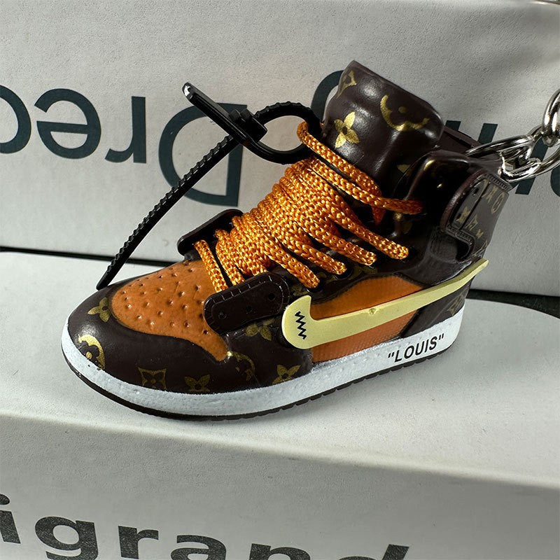 3D Mini Basketball Shoe Keychain - Style-18 - AJ23826355