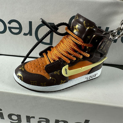 3D Mini Basketball Shoe Keychain - Style-18 - AJ23826355