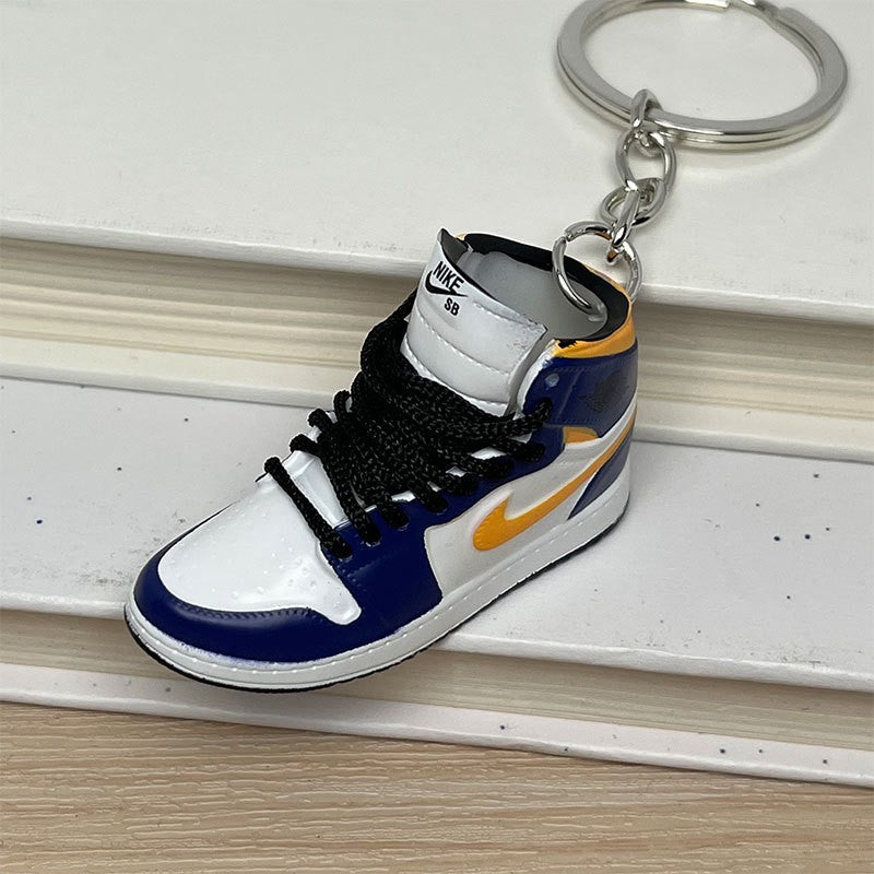 3D Mini Basketball Shoe Keychain - Style-19 - AJ23826356