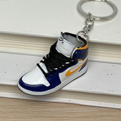 3D Mini Basketball Shoe Keychain - Style-19 - AJ23826356