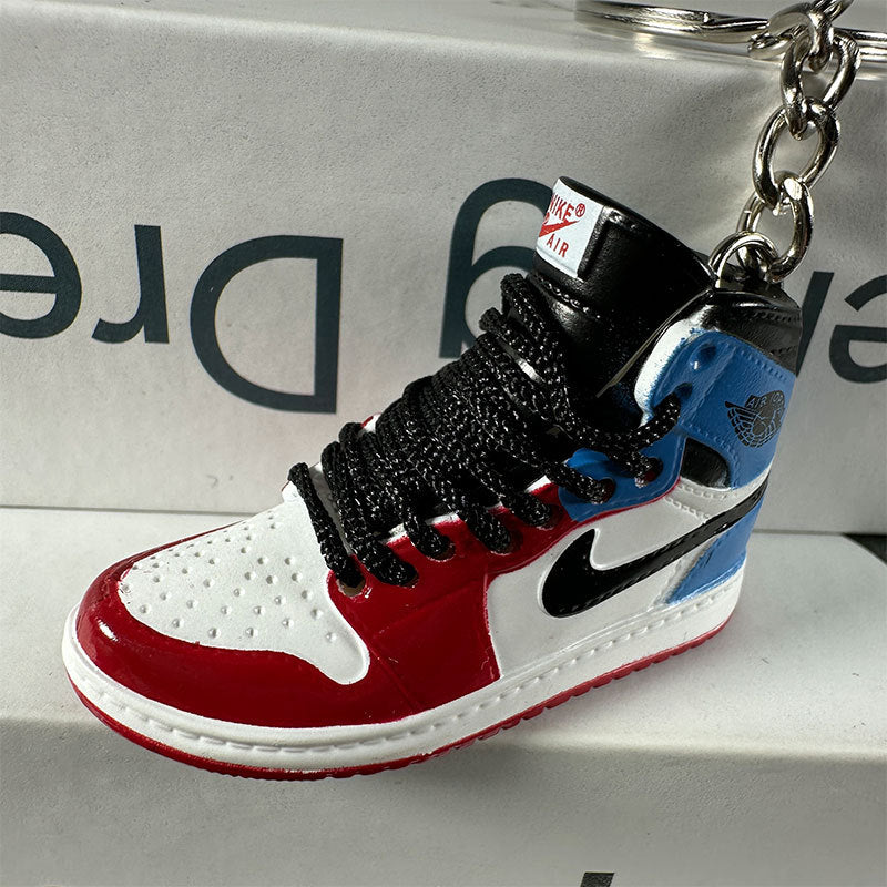 3D Mini Basketball Shoe Keychain - Style-52 - AJ23826389