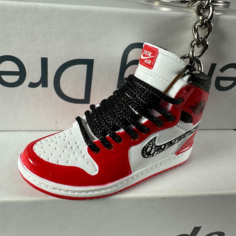 3D Mini Basketball Shoe Keychain - Style-56 - AJ23826393