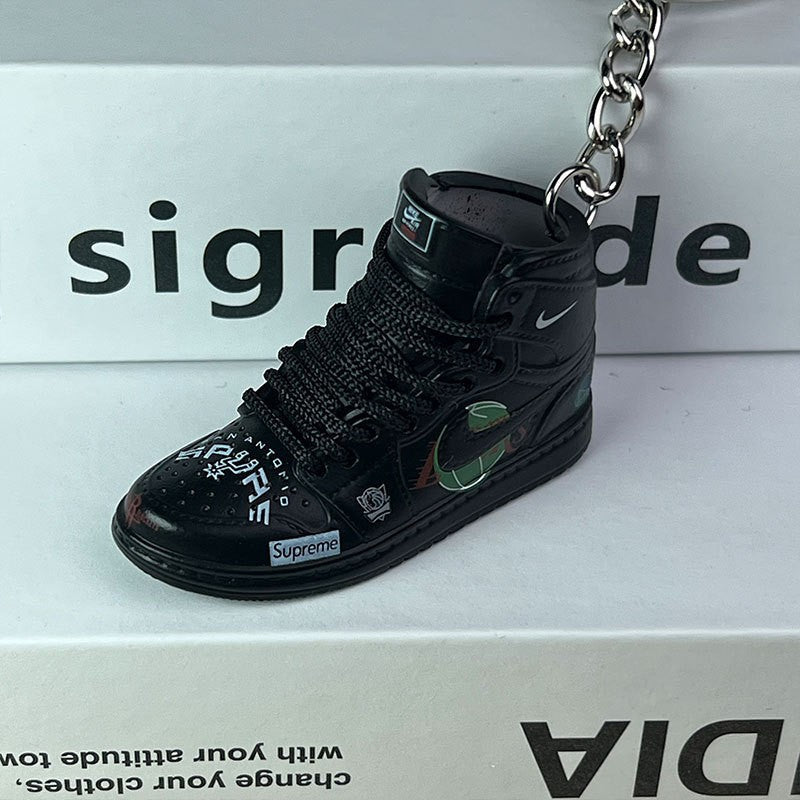 3D Mini Basketball Shoe Keychain - Style-67 - AJ23826404