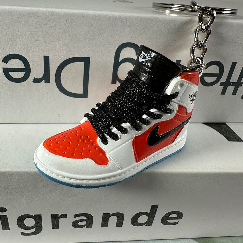 3D Mini Basketball Shoe Keychain - Style-100 - AJ23826437