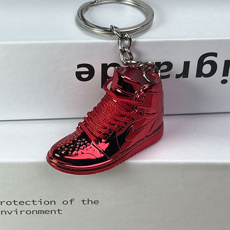Mini Electroplated 3D Basketball Shoe Keychain - Style-01 - AJ23826446