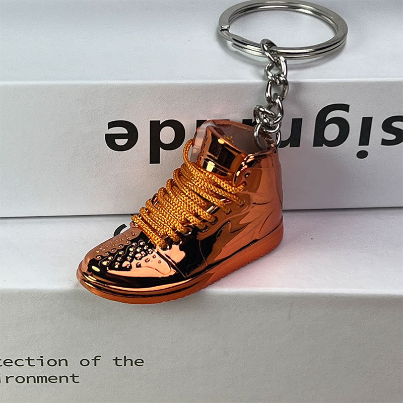 Mini Electroplated 3D Basketball Shoe Keychain - Style-02 - AJ23826447