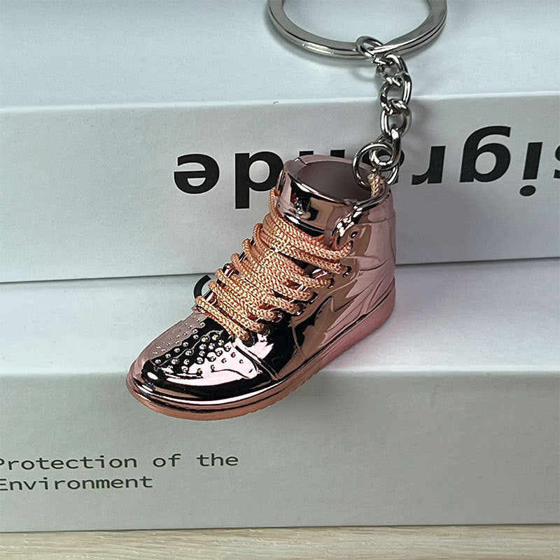 Mini Electroplated 3D Basketball Shoe Keychain - Style-06 - AJ23826451