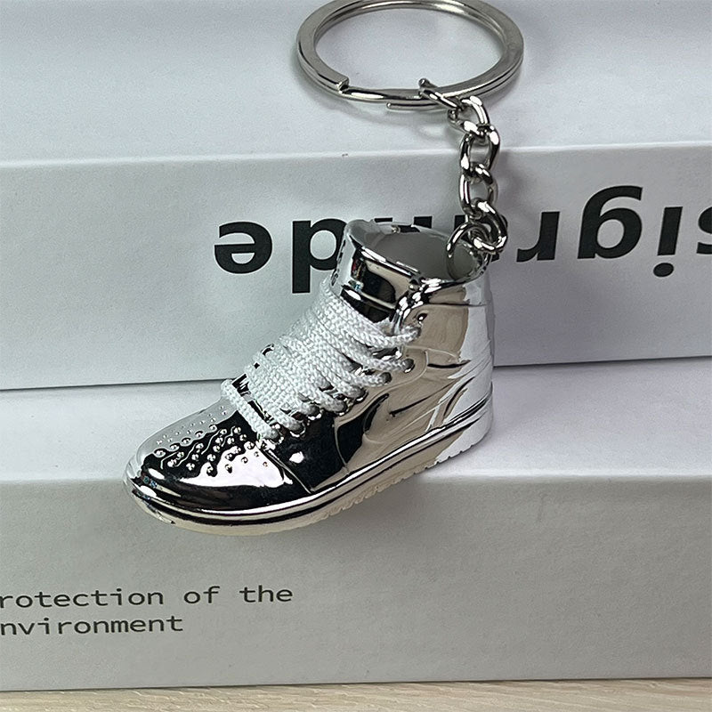 Mini Electroplated 3D Basketball Shoe Keychain - Style-07 - AJ23826452