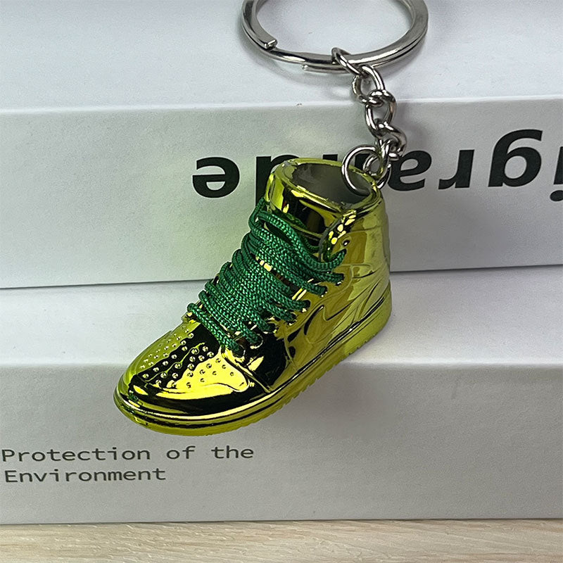 Mini Electroplated 3D Basketball Shoe Keychain - Style-08 - AJ23826453
