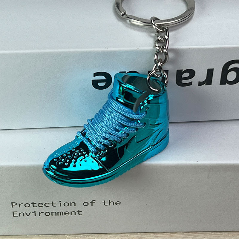 Mini Electroplated 3D Basketball Shoe Keychain - Style-10 - AJ23826455