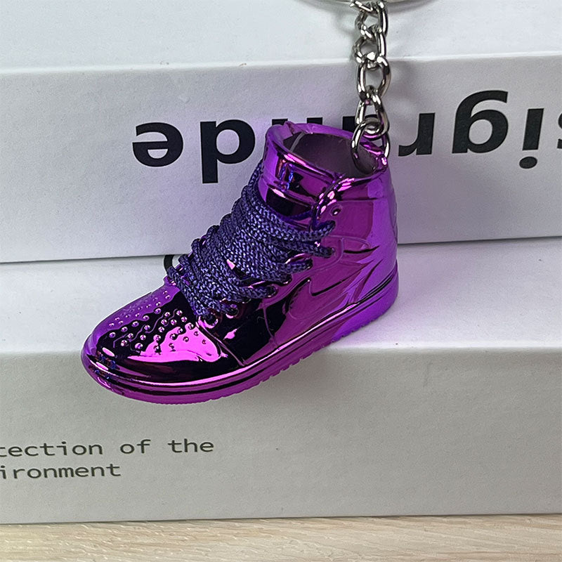 Mini Electroplated 3D Basketball Shoe Keychain - Style-12 - AJ23826457