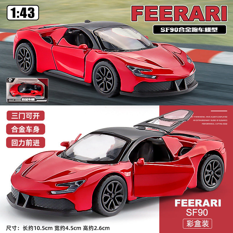 Ferrari SF90 - Opening Doors - Ferrari SF90 - Red - Opening Doors + Pull-Back + Bagged