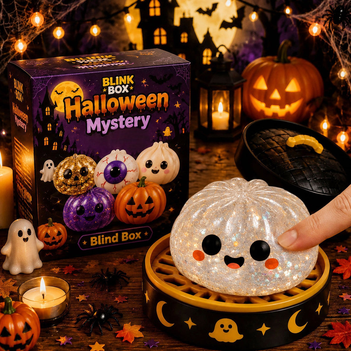 Halloween Jelly Bun Squeeze Squishy Toy - Cute Ghost