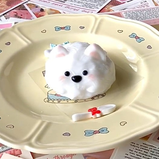 Slow-Rising Soft Cute Stress Relief Squishy Toy - Small Dog Milk Bun - Squeeze Toy