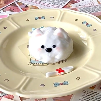 Slow-Rising Soft Cute Stress Relief Squishy Toy - Small Dog Milk Bun - Squeeze Toy