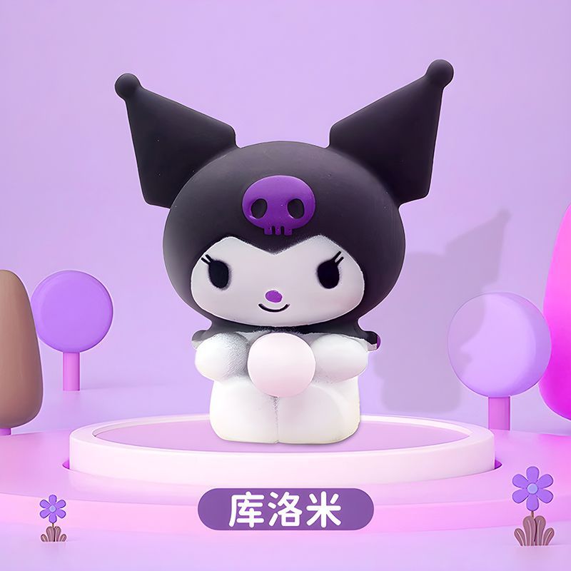 Bubble-Blowing Sanrio Ruby Milk Dragon Squishy Toy - Bubble Kuromi