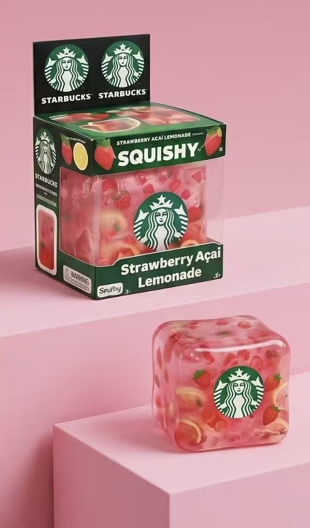 NeeDoh Cube Squishy Toy - Starbucks - 5.5 cm