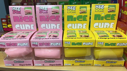 NeeDoh Cube Squishy Toy - Yellow Butter