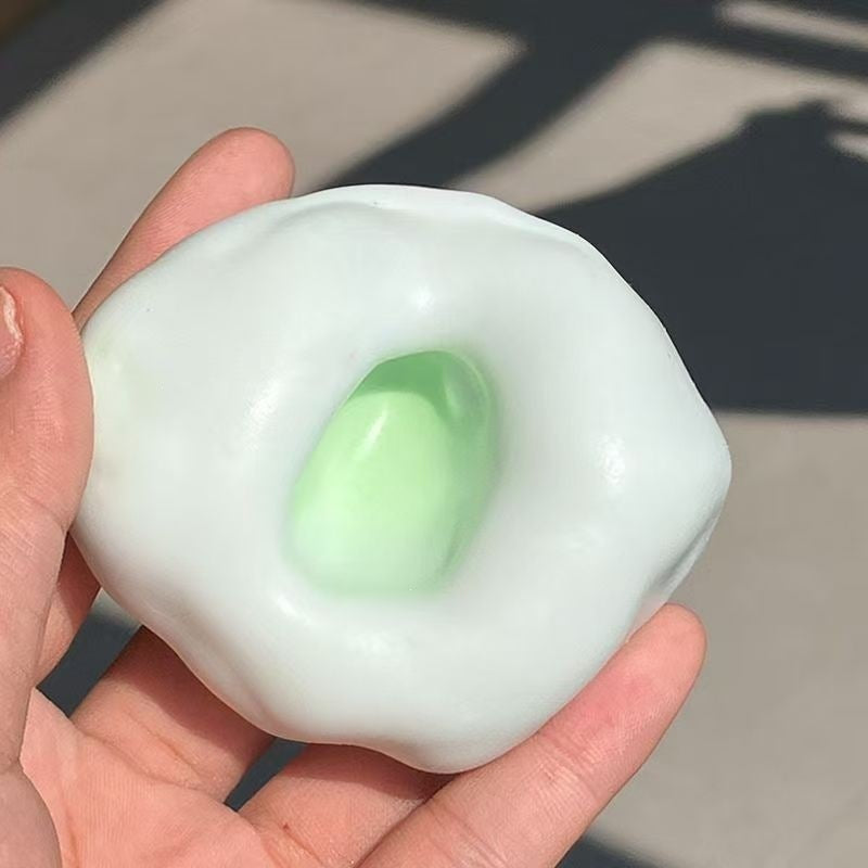 Mochi Squishy Toy - Apple - 6 cm - Includes Air Pump